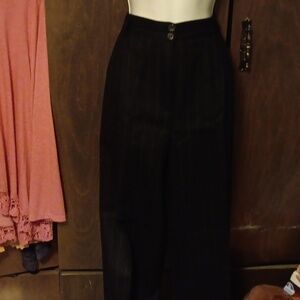 VINTAGE HERVE BERNARD WOOL BLACK AND RED STRIPE PANT 14